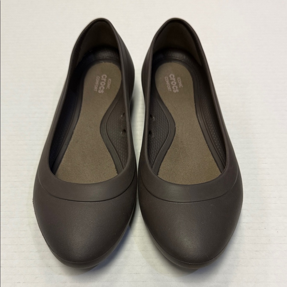 CROCS Women's Chocolate Brown Flats
